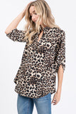 Lacey 3/4 Sleeve Leopard Print Top