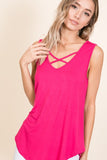 Erica Criss Cross Front V-Neck Sleeveless Top