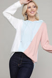 Cara Long Sleeve Color Block Top