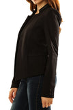 Danielle Black Ponte Blazer with Zipper Detail