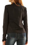 Danielle Black Ponte Blazer with Zipper Detail