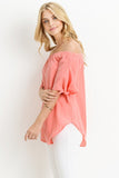 Kisten Short Sleeve Off the Shoulder Top with Tie Sleeve