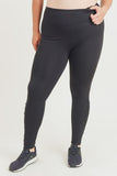 Black High Waist Leggings with Floral Cutout