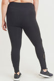 Black High Waist Leggings with Floral Cutout