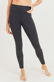 Black High Waist Leggings with Floral Cutout