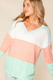 Harper Color Block V-Neck Sweater