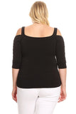 Tressa Off the Shoulder Three Quarter Sleeve Top