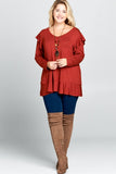 Sara Rust Long sleeve top