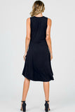 Dee Black Sleeveless Dress with Twisted Front Detail