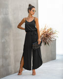 Olivia V-Neck, Sleeveless Flowing Jumpsuit