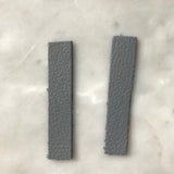 Graceful Deep Gray Leather Earrings