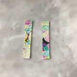 Pastel Marbled Faux Leather Earrings