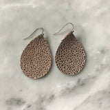 Metallic Peach Stingray Leather Earrings