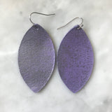 Purple Smoke Leather Earrings
