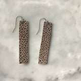 Metallic Peach Stingray Leather Earrings