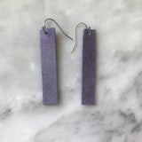 Purple Smoke Leather Earrings