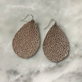 Metallic Peach Stingray Leather Earrings
