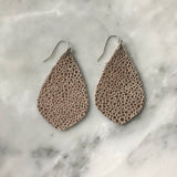 Metallic Peach Stingray Leather Earrings