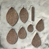 Metallic Peach Stingray Leather Earrings