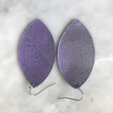 Purple Smoke Leather Earrings