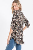 Lacey 3/4 Sleeve Leopard Print Top