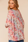 Beth Pink Tie Dye Leopard Print Sweater
