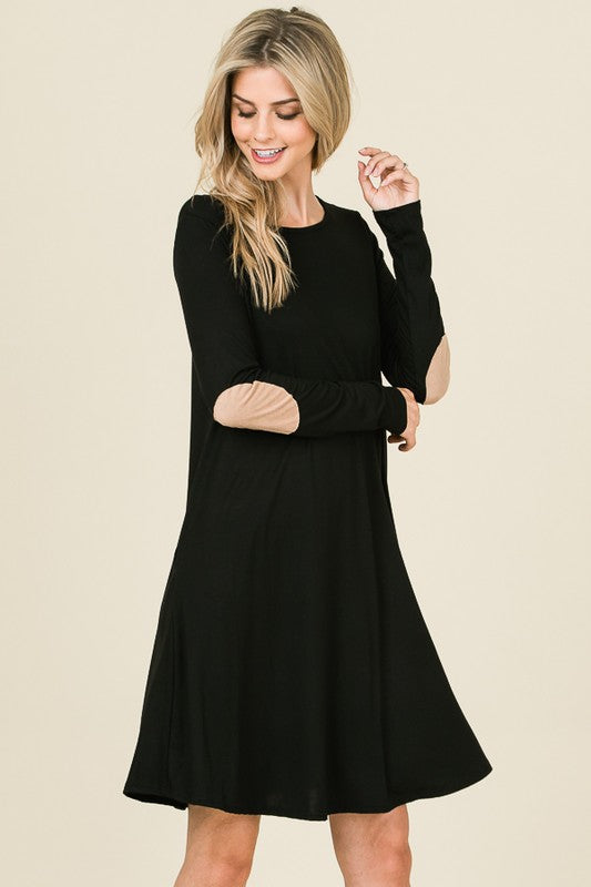 Alicia Long Sleeve Swing Dress M / Gray