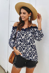 Camila Floral Print Off the Shoulder Top with Lace