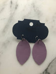 Lilac Marquise Leather Earrings