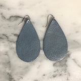 Blue Moon Dust Leather Teardrop Earrings 2005