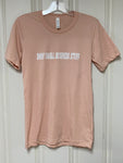 Doin' Small Business Stuff Crew Neck Short Sleeve T-shirt in Color Heather Peach