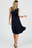 Dee Black Sleeveless Dress with Twisted Front Detail