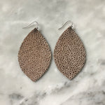 Metallic Peach Stingray Leather Earrings